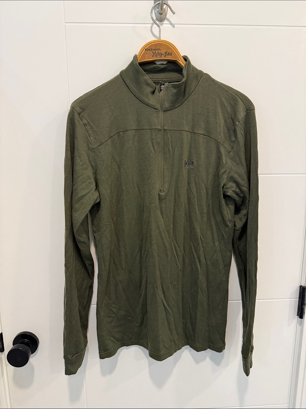 Helly Hansen Olive Green Long-Sleeve Quarter-Zip Top